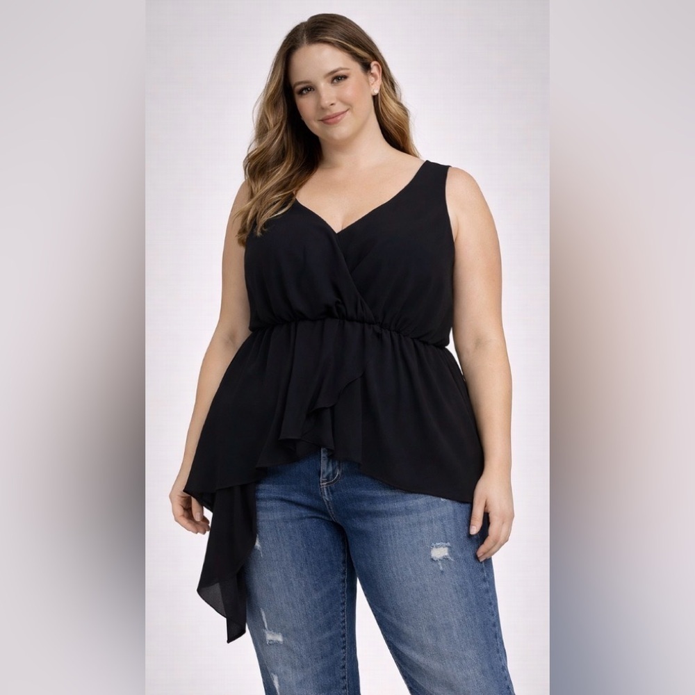 Melissa McCarthy Elegant Black sleeveless Top